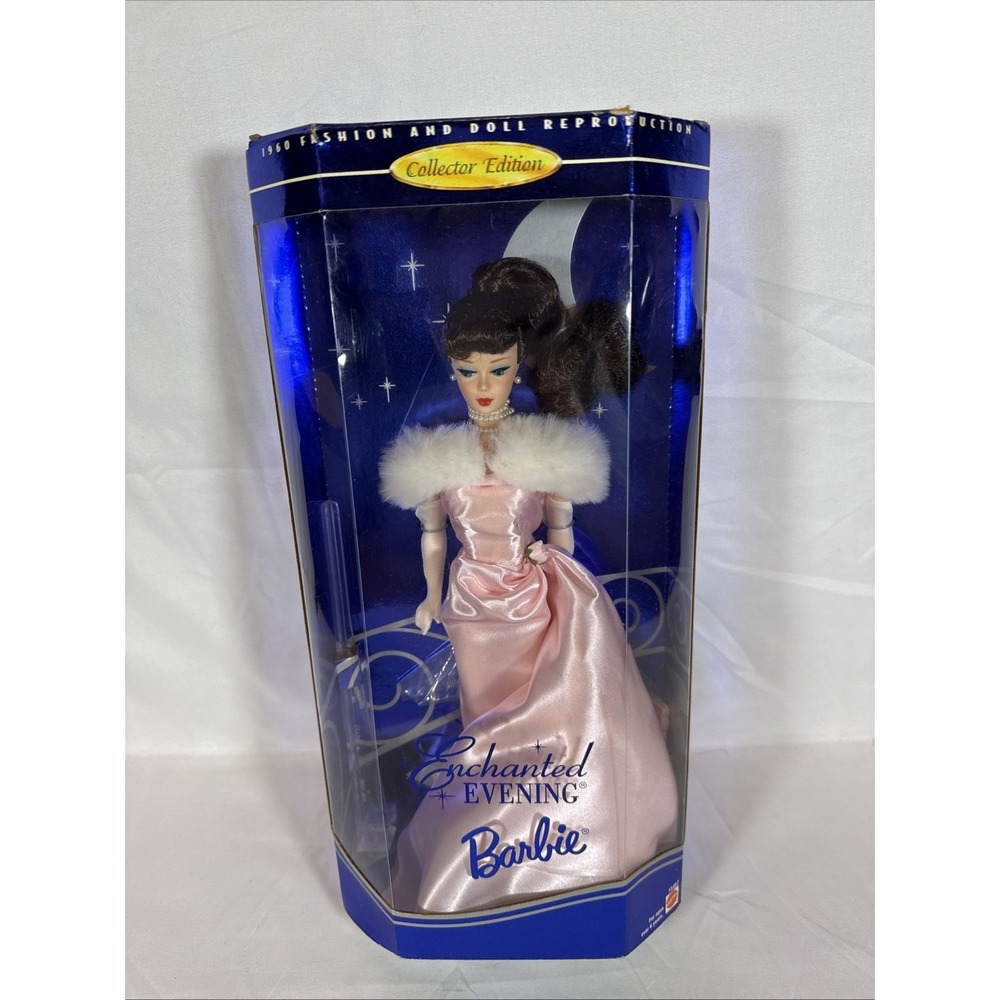 Mattel Enchanted Evening 1995 Reproduction Barbie Doll Brunette NIB 15407